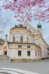 Fototapeta na wymiar Church of St. Nicholas at Rosenheim, Germany