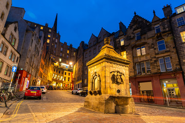 Edinburgh old town Sunset Grassmarket