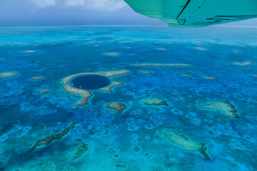 Blue hole from Airplane