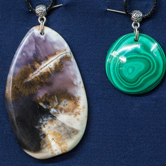 green geological natural stone malachite