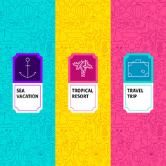 Line Travel Package Labels