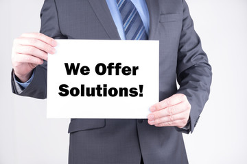 Sign We Offer Solutions