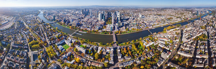 frankfurt am main - panorama from above