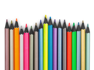Color pencils isolated on white