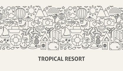 Tropical Resort Banner Concept