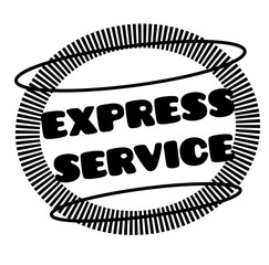 EXPRESS SERVICE stamp on white