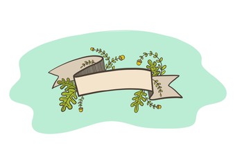 Cute plant natural banner 