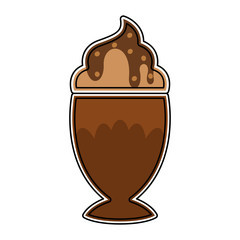 Isolated colored chocolate frappe icon - Vector illustration