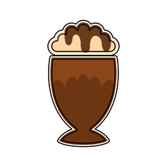 Isolated colored chocolate frappe icon - Vector illustration