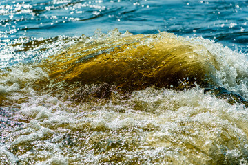 Water wave in the river 