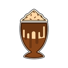 Isolated colored chocolate frappe icon - Vector illustration