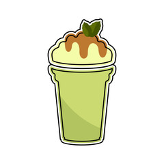 Isolated colored lemon frappe icon on white background - Vector