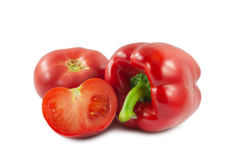 red pepper and tomato
