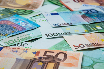 Euro Money Banknotes background texture