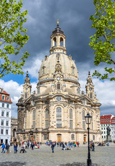Frauenkirche (Church of Our Lady) on New Market square (Neumarkt), Dresden, Germany
