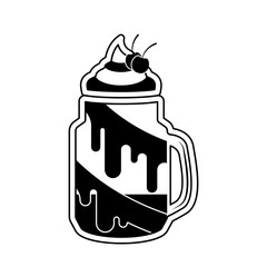 Isolated monochrome frappe icon - Vector illustration design