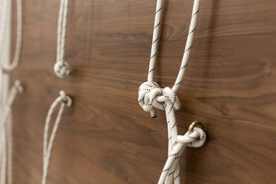 ropes for stretching and physical training. Kurunta yoga class