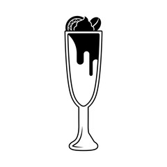 Isolated monochrome frappe icon - Vector illustration design