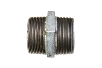 View on coupling nut of two inches diameter