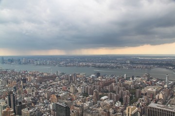 Ariel view on Manhattan.New York.USA. Beautiful background.
