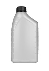 Plastic canister for machine oil isolated