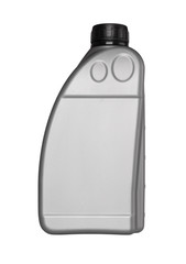 Plastic canister for machine oil isolated