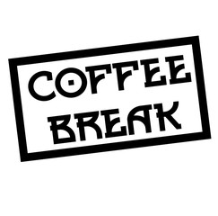 COFFEE BREAK stamp on white