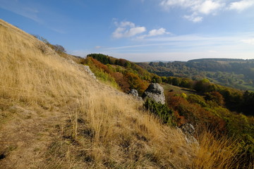 Der Pferdskopf, ein Vulkankegel in der Nähe der Wasserkuppe, Hessische Rhön, Deutschland