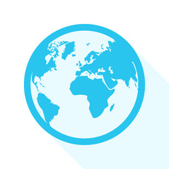 Globe icon. Vector illustration.