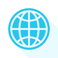 Globe icon. Vector illustration.