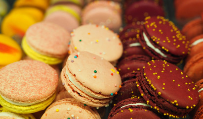 colorful macaroon cakes