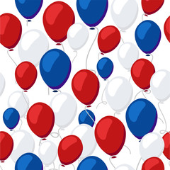 Tricolor pattern with balloons