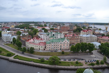 View of the city of Vyborg from the tower of St. Olaf.