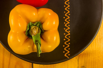 colorful mix of the freshest red and yellow paprika, bell pepper