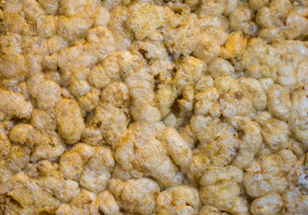 diet crunches - crispy bread of wheat, rice and fruit, texture
