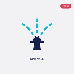 Fototapeta premium two color sprinkle vector icon from gardening concept. isolated blue sprinkle vector sign symbol can be use for web, mobile and logo. eps 10