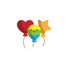 World pride day, balloonscolor icon. Element of stop homophobia color icon