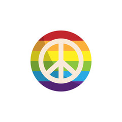 World pride day, peacecolor icon. Element of stop homophobia color icon