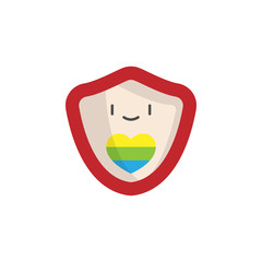 World pride day, badgecolor icon. Element of stop homophobia color icon