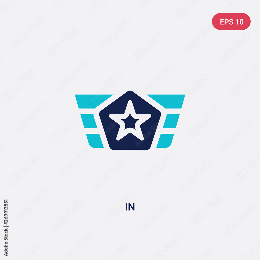 Poster two color in vector icon from army and war concept. isolated blue in vector sign symbol can be use f