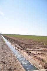 Arizona transportation of irrigation water discharge pipe