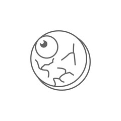 Eyeball, nasty outline icon. Element of nasty icon. Thin line icon for website design and development, app development. Premium icon