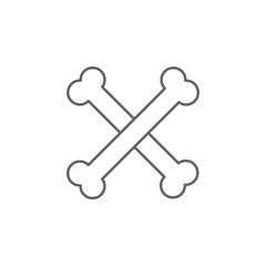Bones, nasty outline icon. Element of nasty icon. Thin line icon for website design and development, app development. Premium icon