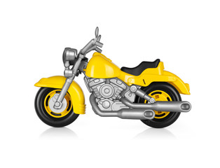 Toy motorbike isolated on white background