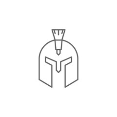 history, helmet, Spartan outline icon