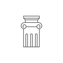 history, column, pillar outline icon