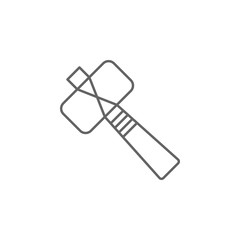 history, hammer, stone age, weapons outline icon