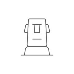 history, moai, Chile outline icon
