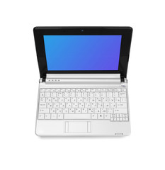 Notebook computer isolated on white background