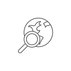 history, world, research, earth outline icon